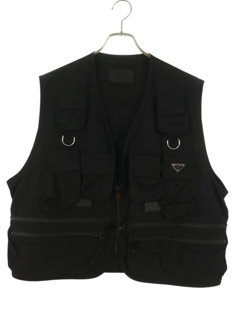 Prada Re-Nylon Triangle Plate Utility Vest
